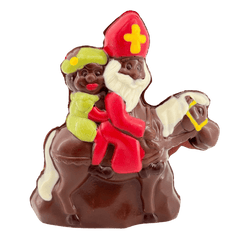 Milk chocolate Saint Nicholas riding his horse 230g 5407008471323 The Belgian Chocolate Makers