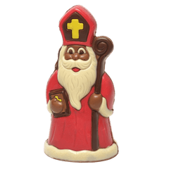 Milk chocolate Saint Nicholas with sceptre 225g 5407008474539 The Belgian Chocolate Makers