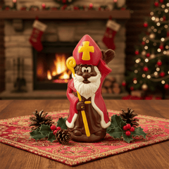 Milk chocolate Saint Nicholas with sceptre 250g 5407008471361 The Belgian Chocolate Makers