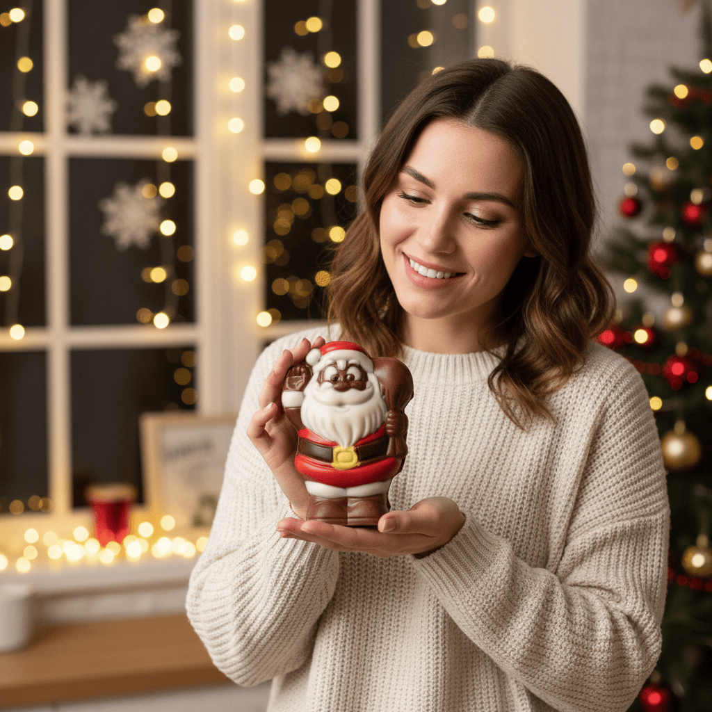 Milk chocolate Santa Claus 50g 5407008477875 The Belgian Chocolate Makers