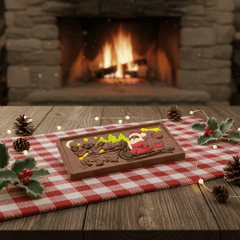 Milk chocolate Santa on a sledge bar 105g 5407008477455 The Belgian Chocolate Makers