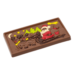 Milk chocolate Santa on a sledge bar 105g 5407008477455 The Belgian Chocolate Makers