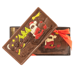 Milk chocolate Santa on a sledge bar 105g 5407008477455 The Belgian Chocolate Makers