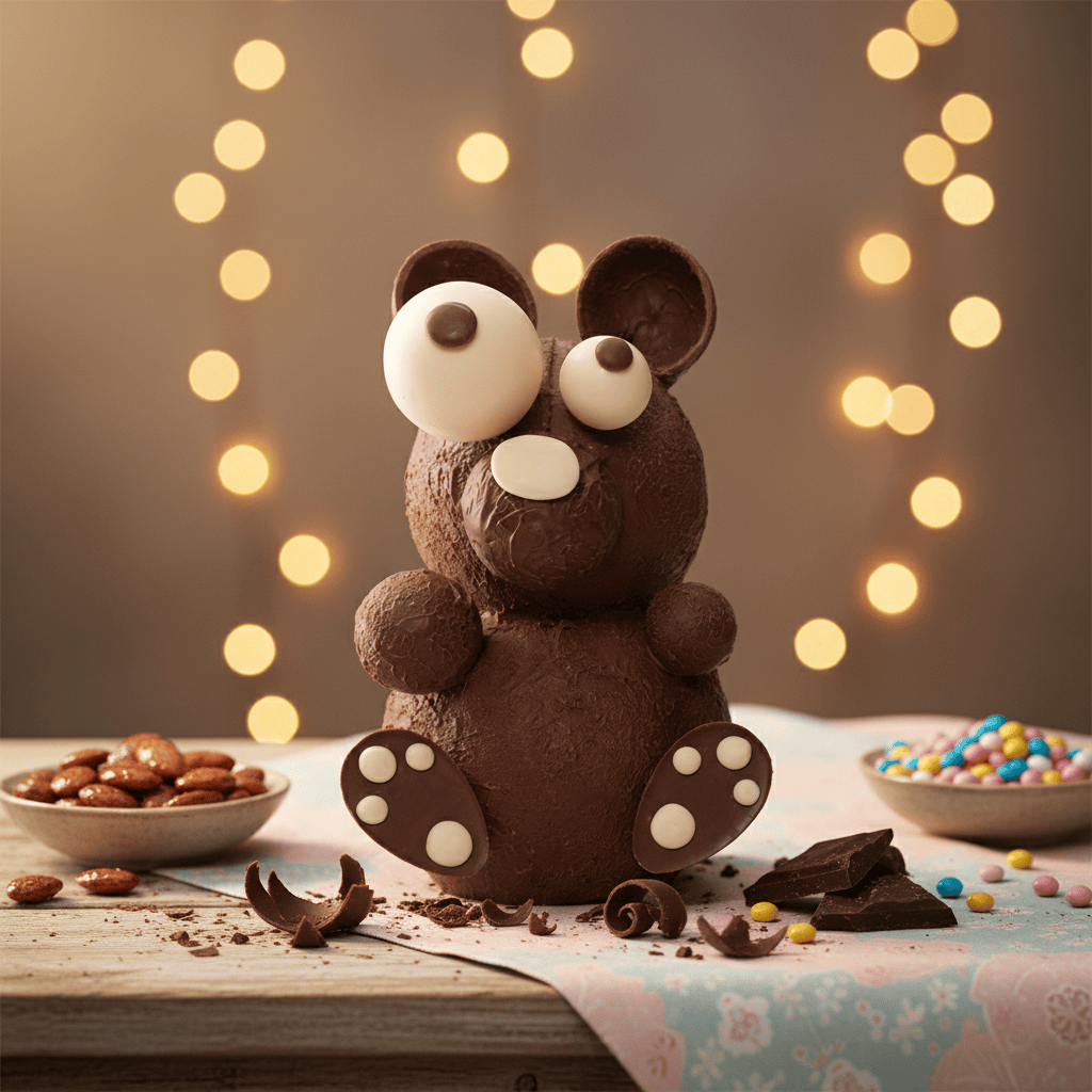 Milk chocolate winter bear 520g 5407008474959 The Belgian Chocolate Makers