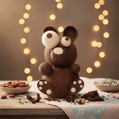 Milk chocolate winter bear 520g 5407008474959 The Belgian Chocolate Makers