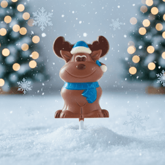 Milk chocolate winter reindeer lollipop 20g 5407008477097 The Belgian Chocolate Makers