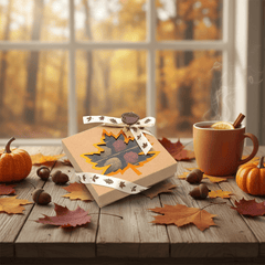 Mix of autumn Belgian truffles in a brown gift box 5407008474324 The Belgian Chocolate Makers