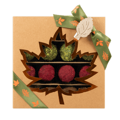 Mix of autumn Belgian truffles in a brown gift box 5407008474324 The Belgian Chocolate Makers