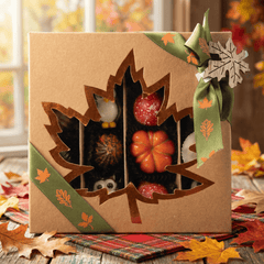 Mix of autumn pralines in a brown gift box 5407008474317 The Belgian Chocolate Makers