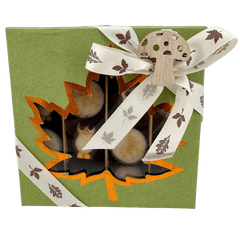Mix of autumn pralines in a green gift box 5407008477578 The Belgian Chocolate Makers