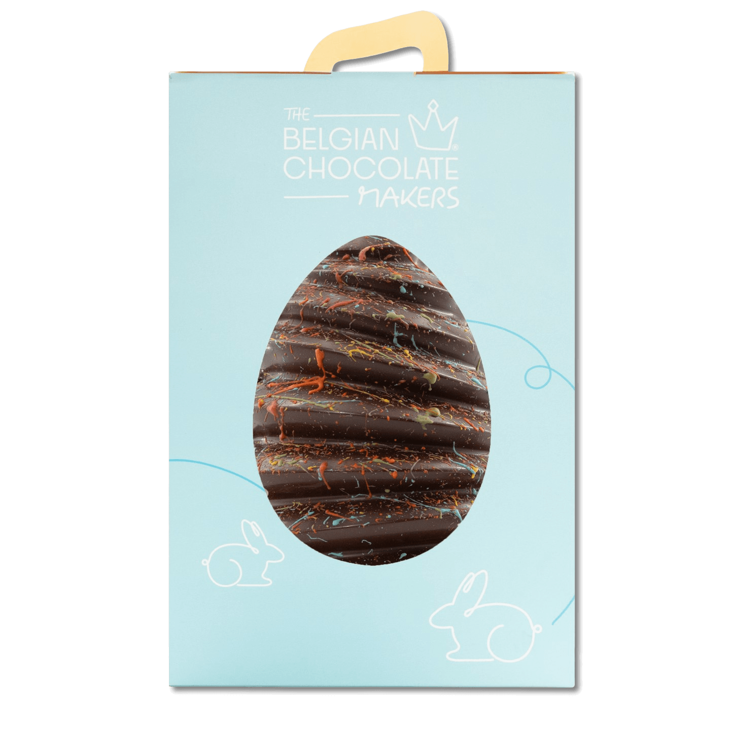 Pagoda dark chocolate Easter egg 400g with mini eggs Inside 5407008475567 The Belgian Chocolate Makers
