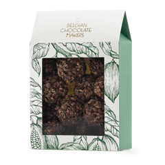 Pouch of Belgian truffles with cacao nibs coating 5407008471033 The Belgian Chocolate Makers