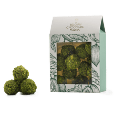 Pouch of Belgian truffles with pistachio coating 160g 5407008471064 The Belgian Chocolate Makers