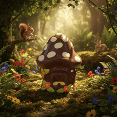 Smiling dark chocolate mushroom 160g - The Belgian Chocolate Makers
