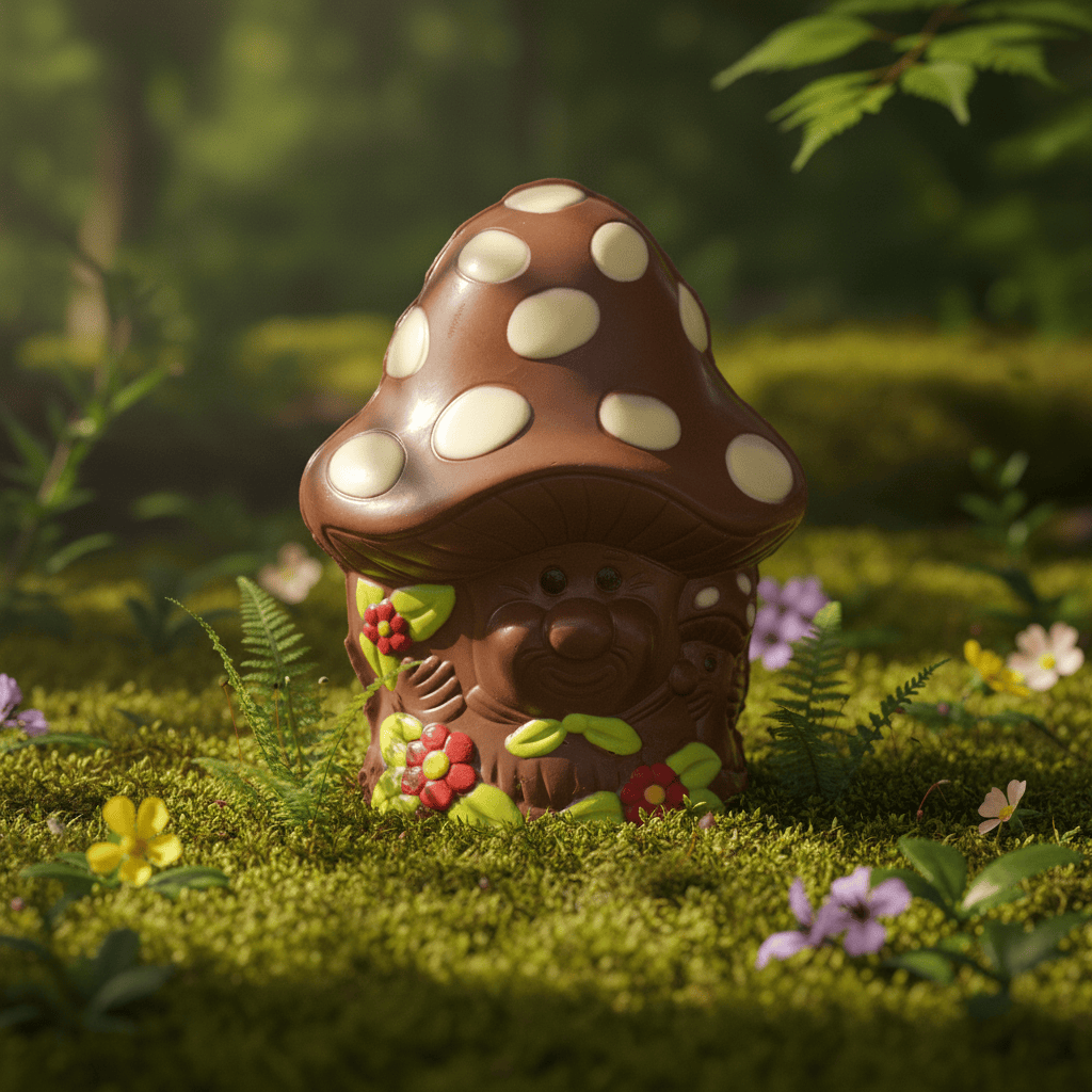 Smiling milk chocolate mushroom 160g - The Belgian Chocolate Makers