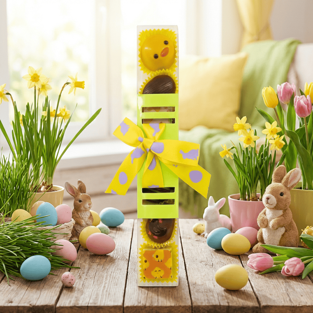 Stick of 7 mixed Easter pralines 105g 5407008470128 The Belgian Chocolate Makers