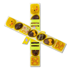 Stick of 7 mixed Easter pralines 105g 5407008470128 The Belgian Chocolate Makers
