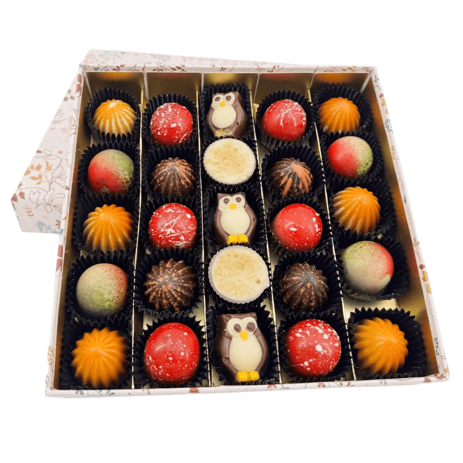 Warm shadow pralines 375g 5407008478476 The Belgian Chocolate Makers