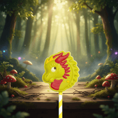 White chocolate dragon lollipop 20g 5407008476816 The Belgian Chocolate Makers