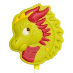 White chocolate dragon lollipop 20g 5407008476816 The Belgian Chocolate Makers