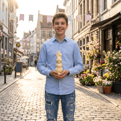 White chocolate Easter bunny 400g 5407008472108 The Belgian Chocolate Makers