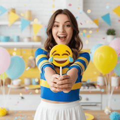 White chocolate emoji joy lollipop 30g 5407008476670 The Belgian Chocolate Makers