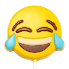 White chocolate emoji joy lollipop 30g 5407008476670 The Belgian Chocolate Makers