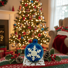White chocolate festive Christmas bowl 60g 5407008479473 The Belgian Chocolate Makers