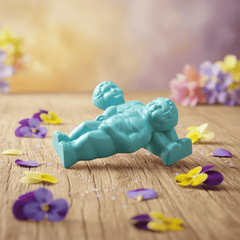 White chocolate Manneken Pis (blue) 2x20g 5407008476762 The Belgian Chocolate Makers