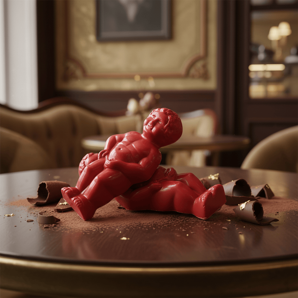 White chocolate Manneken Pis (red) 2x20g 5407008476755 The Belgian Chocolate Makers