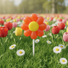 White chocolate orange flower lollipop 20g 5407008475154 The Belgian Chocolate Makers