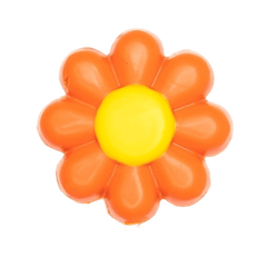 White chocolate orange flower lollipop 20g 5407008475154 The Belgian Chocolate Makers