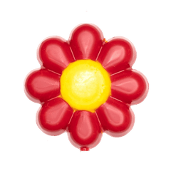 White chocolate red flower lollipop 20g 5407008475147 The Belgian Chocolate Makers