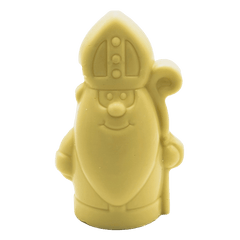 White chocolate Saint Nicholas with sceptre 150g 5407008471293 The Belgian Chocolate Makers