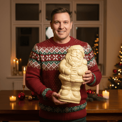 White chocolate Santa Claus 3 Kgs 5407008471200 The Belgian Chocolate Makers
