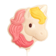 White chocolate unicorn lollipop 20g 5407008477691 The Belgian Chocolate Makers
