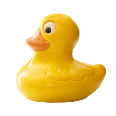 White chocolate yellow duck 150g 5407008479626 The Belgian Chocolate Makers