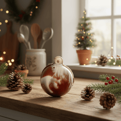 White, milk and dark chocolate festive Christmas bowl 60g 5407008479466 The Belgian Chocolate Makers