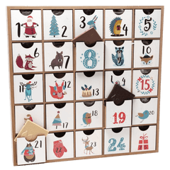 Wooden advent calendar origin 1 Kg 5407008478506 The Belgian Chocolate Makers