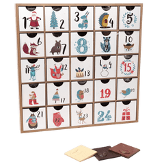 Wooden advent calendar origin 1 Kg 5407008478506 The Belgian Chocolate Makers
